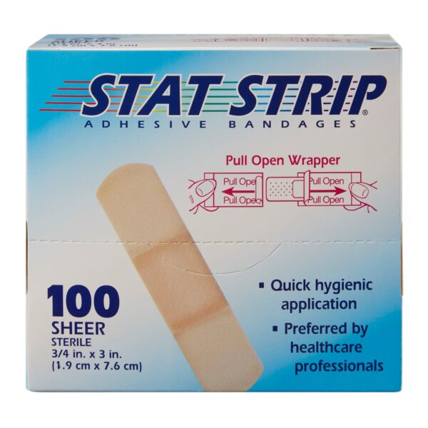 American White Cross Stat Strip Tan Adhesive Bandage, ? x 3 Inches - Image 2