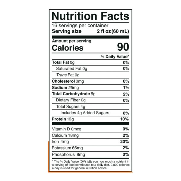 Vida Fuel Wellness Protein Drink with Collagen and Whey, Orange Burst Flavor * 2 oz. Liquid Oral Supplement, 32 oz. Reclosable Carton - Image 8