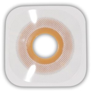 Esteem synergy® 4x4 Inch Pre-Cut Ostomy Skin Barrier with Stomahesive® Adhesive, Small Flange, 1-1/8 Inch Opening