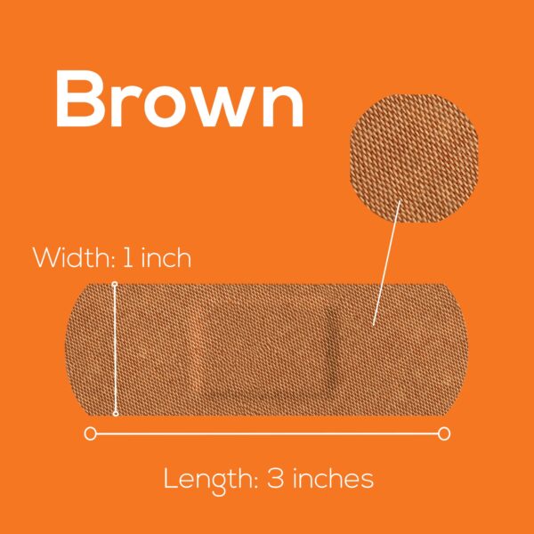 Tru-Colour skin tone fabric bandages * 1 x 3 inch adhesive strips for wound care - Image 6