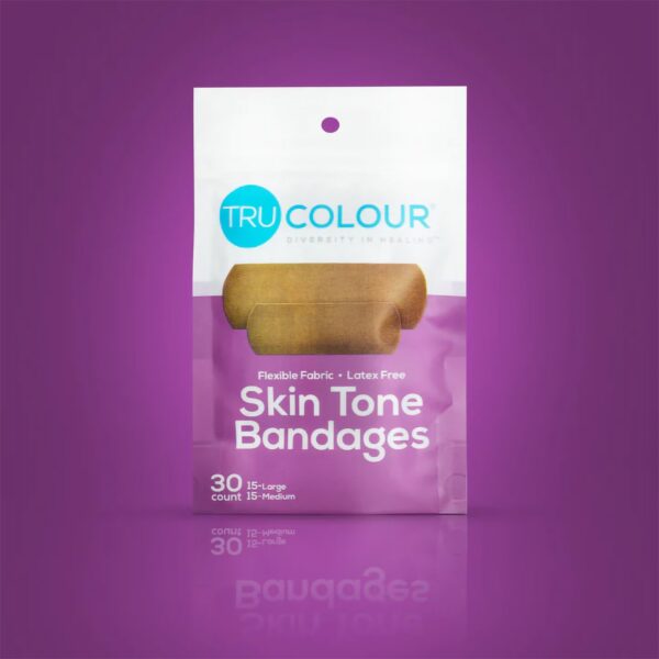 TruColour? Dark Brown Adhesive Bandages - 1 x 3 Inch Waterproof Fabric Strips (Pack of 30) - Image 6