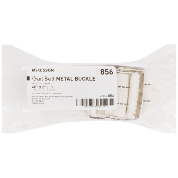 McKesson White Gait Belt with Heavy-Duty Polyester, 60 Inch Length - Image 2