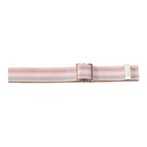 Posey® Gait Belt with Nickel Buckle - 54 Inch Pastel Striped Cotton Transfer Belt