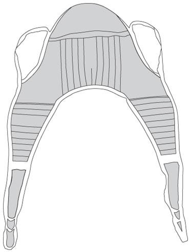 Drive™ Seat U Sling Extra Large with Head Support – 78 x 45 Inches, Polyester Patient Lift Sling, 600 lb Capacity