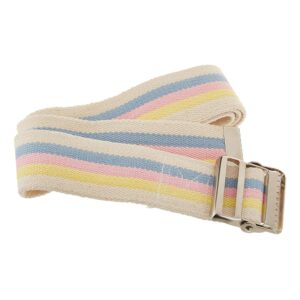 Sammons Preston® Gait Belt with Metal Drop Jaw Buckle, 60-Inch Cotton Transfer Belt in Pinstripe