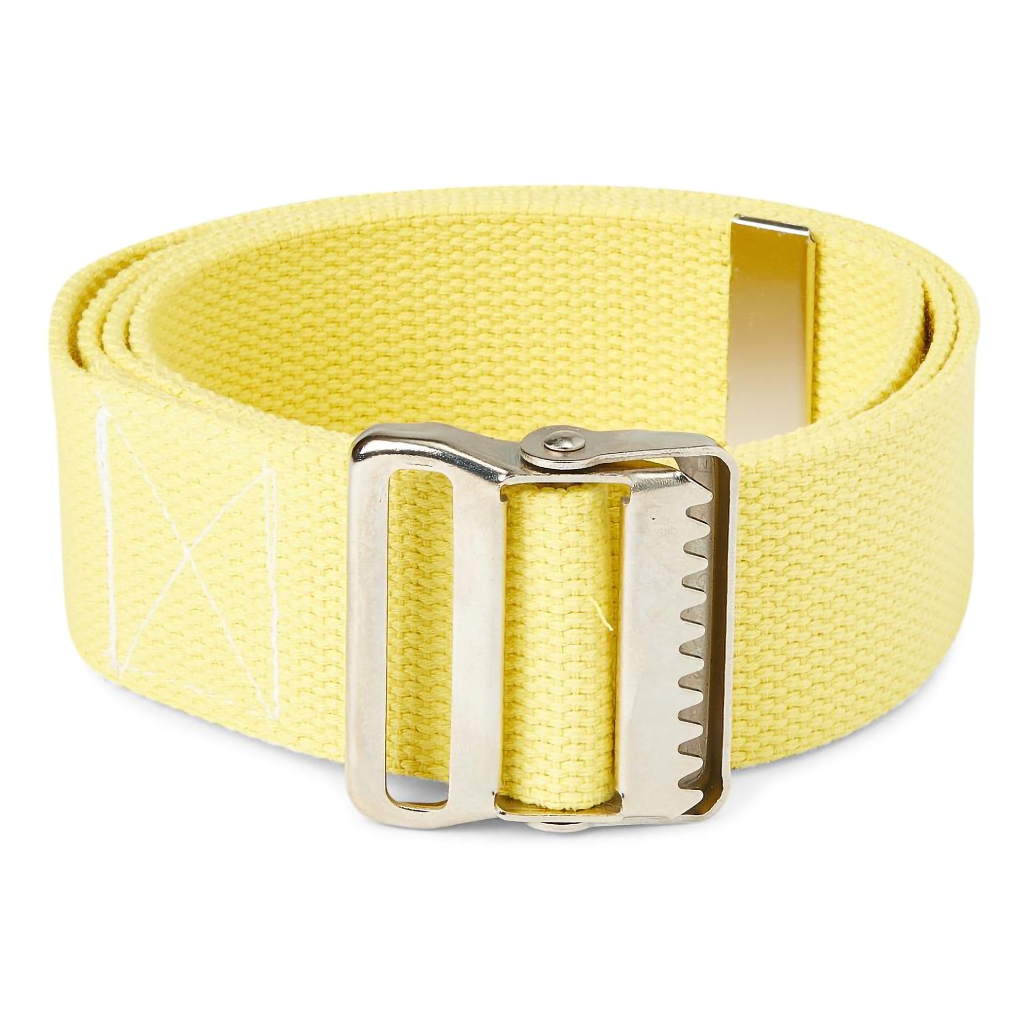 McKesson Gait Belt with Metal Drop Jaw Buckle, Washable Cotton, 60 Inch, Yellow - Part Number MDT821203Y