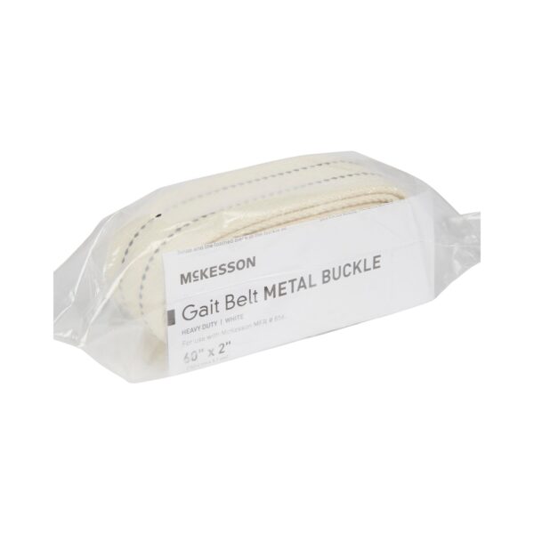 McKesson White Gait Belt with Heavy-Duty Polyester, 60 Inch Length - Image 3