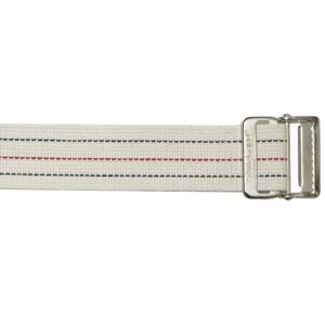 SkiL-Care™ Pinstripe Gait Belt with Metal Buckle, 60 Inch - Durable Transfer Belt for Patient Mobility Assistance