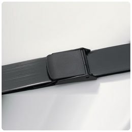 Easi-Care Gait EZ-Clean Transfer Belt, 60 Inch, Black Vinyl Webbing with Metal Drop Jaw Buckle
