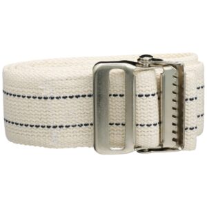 McKesson White Gait Belt with Metal Buckle, 60 Inch Length - Heavy Duty Transfer Belt for Ambulatory Assistance