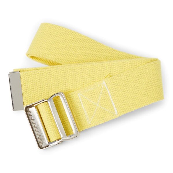 McKesson Gait Belt with Metal Drop Jaw Buckle, Washable Cotton, 60 Inch, Yellow - Part Number MDT821203Y - Image 2