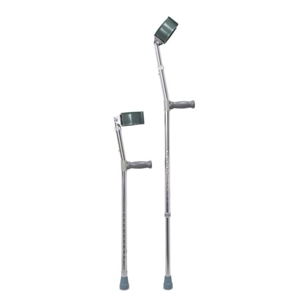 McKesson Forearm Crutches with Steel Frame and Adjustable Height - Image 2