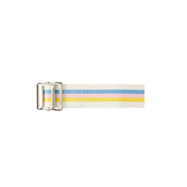 McKesson Transfer Gait Belt with Buckle, 60 Inch Cotton Pastel Stripe - Image 4