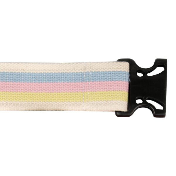 McKesson Pastel Stripe Gait Belt, 60 Inch – Heavy-Duty Transfer Belt with Delrin Buckle - Image 3