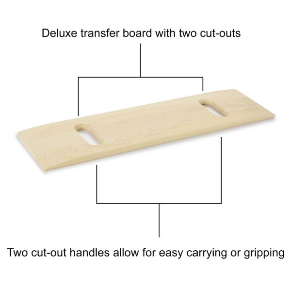 DMI® Transfer Board with Cut-Out Handles - 8 x 30 Inches, Plywood, 440 lb Capacity - Image 4