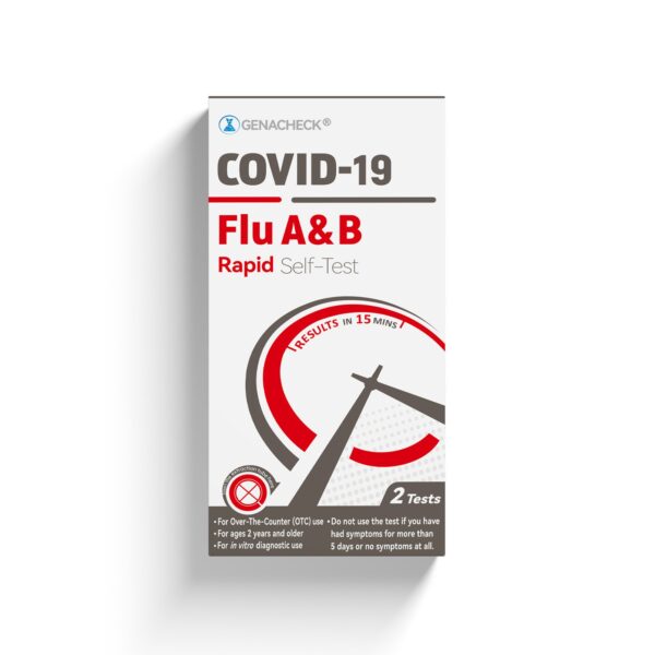GenaCheck COVID-19 and Flu A & B Rapid Self-Test Kit (Part No. RA9-E02402) - Image 3