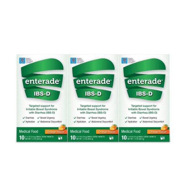 enterade® IBS-D Dietary Support Medical Food - Orange Flavor, Single Serve Packets - Image 5