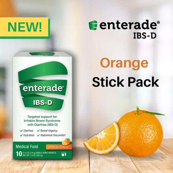 enterade® IBS-D Dietary Support Medical Food - Orange Flavor, Single Serve Packets - Image 6