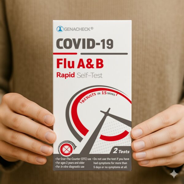 GenaCheck COVID-19 and Flu A & B Rapid Self-Test Kit (Part No. RA9-E02402) - Image 9
