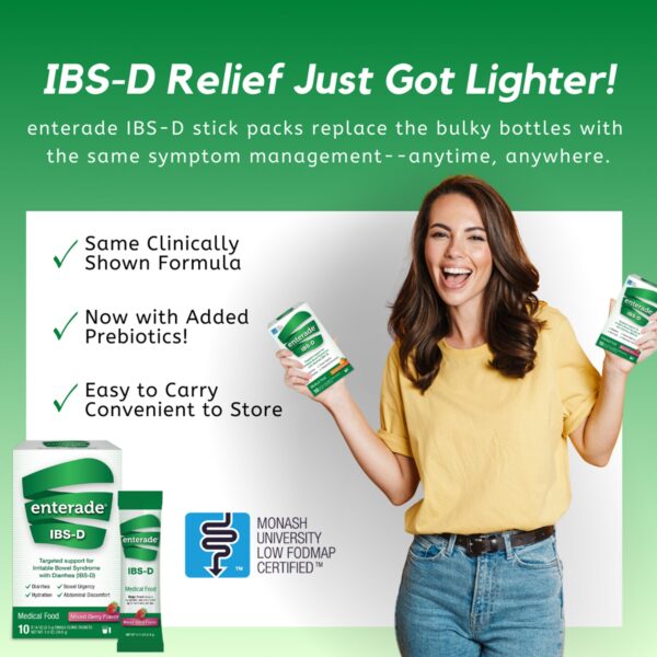 enterade® IBS-D Mixed Berry Dietary Support Medical Food - Single Serve Packets - Image 6