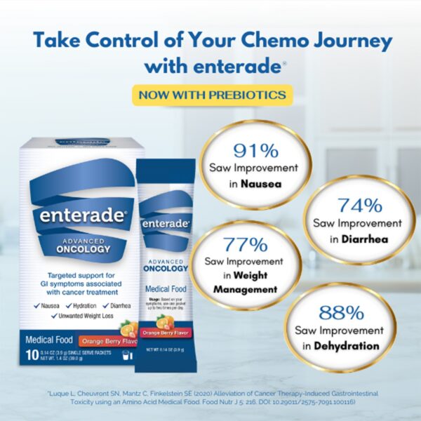 enterade® Advanced Oncology Orange-Berry Medical Food Powder - Single Serve Packets for Cancer Treatment Support - Image 6
