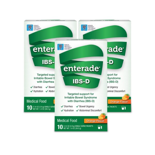 enterade® IBS-D Dietary Support Medical Food - Orange Flavor, Single Serve Packets - Image 4