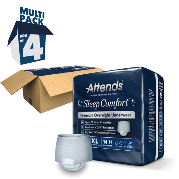 Attends Sleep Comfort Premium Overnight Incontinence Underwear, Extra Large (58-68 inches) - Dependable Heavy Absorption for Adults - Image 10