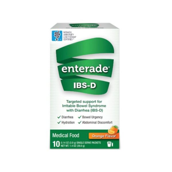 enterade® IBS-D Dietary Support Medical Food - Orange Flavor, Single Serve Packets - Image 2