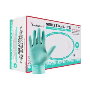 FLEXAL™ Nitrile Biodegradable Medium Exam Gloves - Beaded Cuff, Textured Fingertips, 9.5 Inch Length