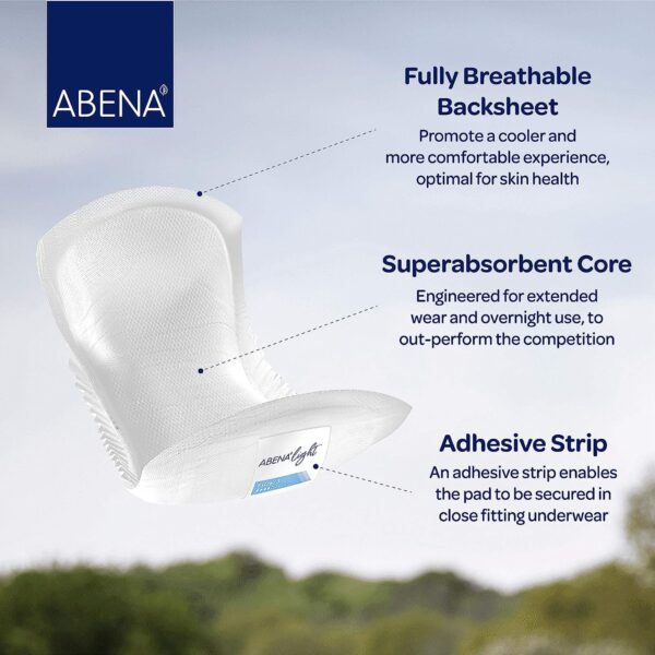 Abena™ Light Extra Bladder Control Pad - 13-Inch Light Absorbency Disposable Incontinence Pad - Image 5