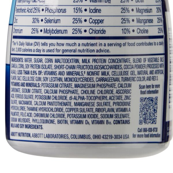 Ensure® Original Therapeutic Nutrition Shake, Chocolate Flavor, 8 oz Bottle (24/Case) - Image 2
