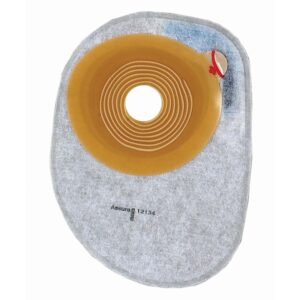Assura® 12146 Ostomy Pouch, 7-Inch Midi Length, 350 mL Capacity, Standard Wear, Flat, Pre-Cut Barrier, NonSterile, 30-Pack