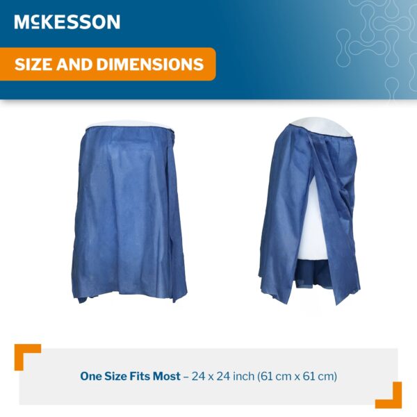 McKesson Strapless Exam Gown, One Size Fits Most, Blue - Image 4