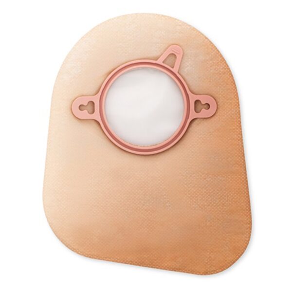 New Image™ 7-Inch Beige Two-Piece Ostomy Pouch with Red System Match and Leak-Minimizing Lock - Image 2