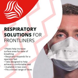 3M™ VFlex™ Medical N95 Respirator Mask Part No. 1804, 50 Pack