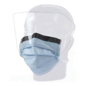 Precept® FluidGard® Level 3 Surgical Mask with Eye Shield and Anti-Fog Foam - Blue Diamond