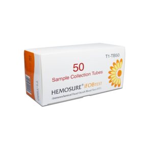 Hemosure iFOBT Fecal Sample Collection Tubes - Translucent with Purple Cap, 50 per Box