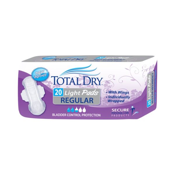 TotalDry™ Moderate Absorbency Bladder Control Pad for Women – 11 Inch with Wings - Image 4