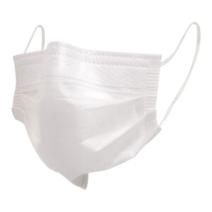 McKesson Procedure Mask with Earloops - Pleated, Nonsterile, White, ASTM Level 3, 50 Pack