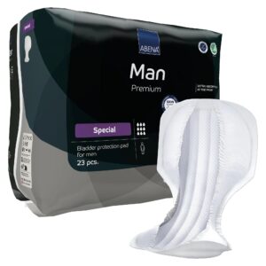 Abena® Premium Man Special Heavy Absorbency Bladder Control Pad – 14.5 x 28.7 Inches, One Size Fits Most