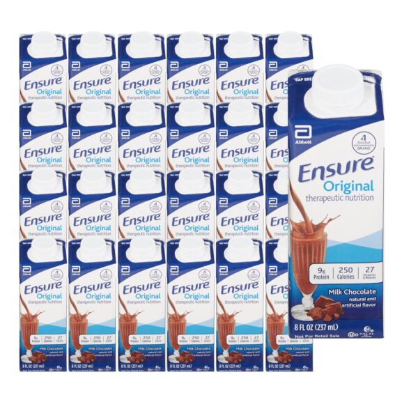 Ensure Original Therapeutic Nutrition Shake, Chocolate - 8 oz, Pack of 24 by Ensure - Image 2