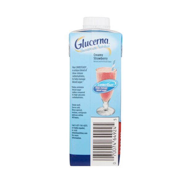 Glucerna Therapeutic Nutrition Shake in Strawberry Flavor – 8 oz, Pack of 24 - Image 2