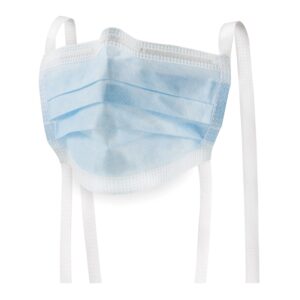 McKesson Part Number 91-1100 Light & Cool Surgical Mask with Ties, Blue, ASTM Level 1, 50 Masks per Box