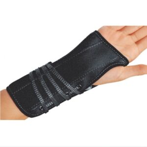 ProCare® Large Left Wrist Support with Lace-Up Closure - Black, 7-Inch Length