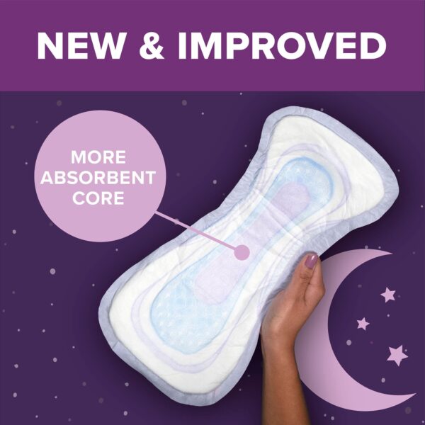 Poise® Fresh Protection™ Overnight Bladder Control Pads for Women - Heavy Absorbency, 15.9 Inches Long, 44 Count - Image 5