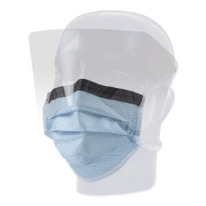Precept® FluidGard® 160 Level 3 Surgical Mask with Eye Shield, Anti-Fog Foam, Blue Diamond, 25 Pack
