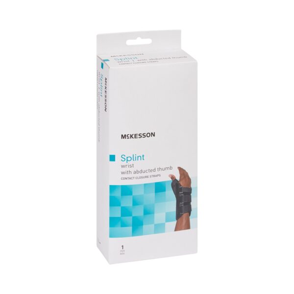 McKesson Left Wrist Splint with Abducted Thumb, Extra Small - Supports Wrist and Thumb with Adjustable Aluminum Stays - Image 4