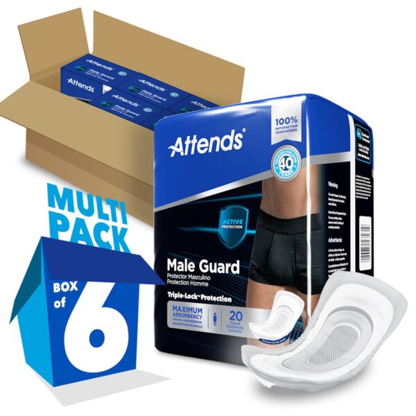 Attends® Male Guard Discreet Bladder Control Pad - Heavy Absorbency, 12.5 inches, Contoured Fit - Image 3