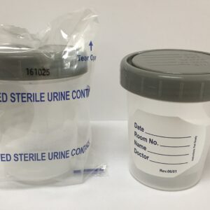 McKesson GS398 120 mL Specimen Container with Green Cap, Sterile, 100 Count