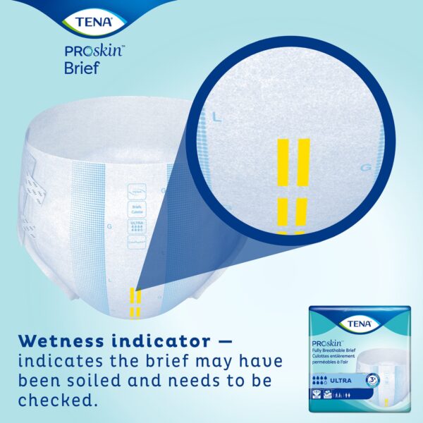 TENA® ProSkin™ Ultra Large Incontinence Briefs - Heavy Absorbency, Refastenable Tabs, Cloth-like Topsheet, Gray, 48-59 Inch Hip - Image 9